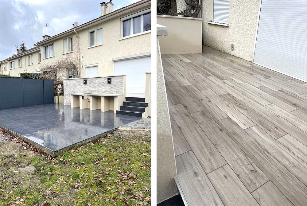 Maçon Herblay 95520 –  Création terrasse, cuisine d&rsquo;été, pose carrelage, pavé et crépis Herblay 95520